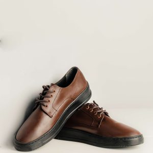 Audi Classic Brown Leather Smart-Casual Dress Sneaker