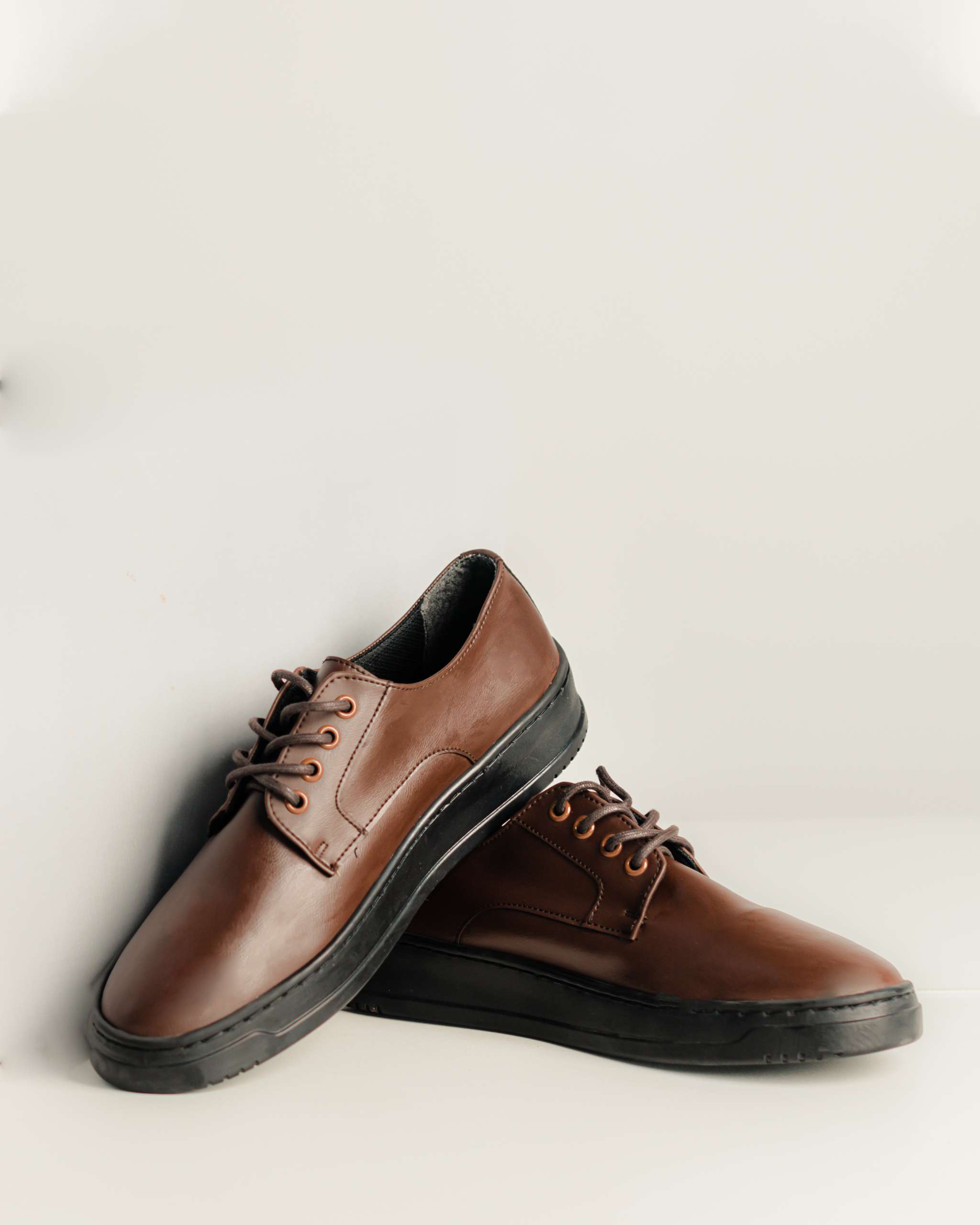 Audi Classic Brown Leather Smart-Casual Dress Sneaker